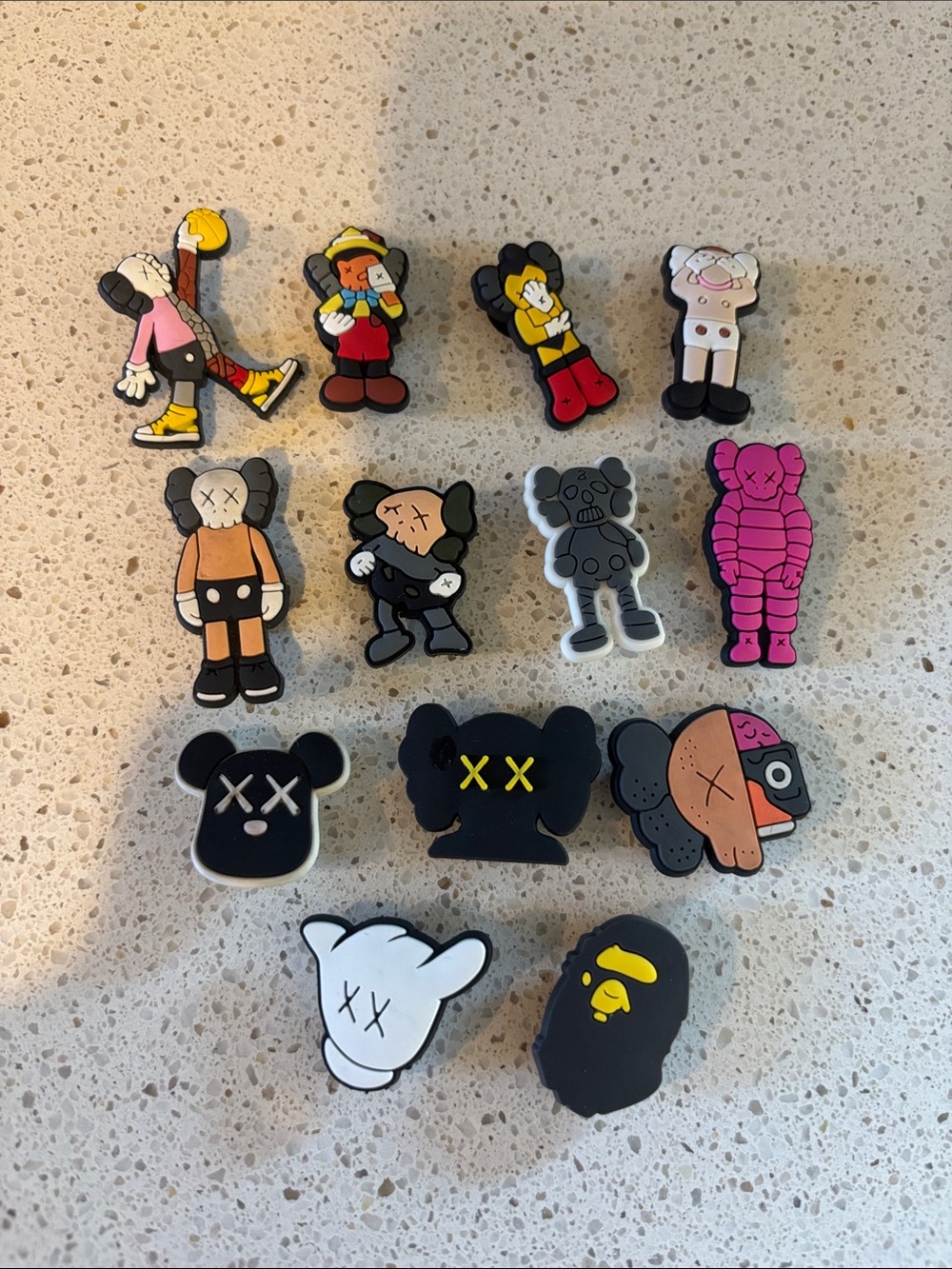 KAWS Inspired Shoe Charms - Assorted Colors